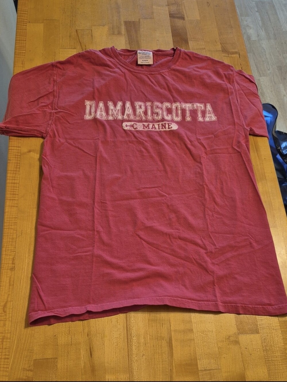 Comfort Wash Red Unisex Damariscotta Maine ME Short Sleeve Shirt
